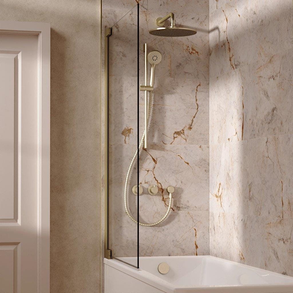 UK Bathroom Store Concealed Shower Set Crosswater Module Shower Set 7 - 3 Outlet with Riser Rail Kit, Overhead Shower and Overflow Bath Filler