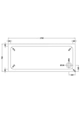 Aquarius Bathrooms Rectangle Shower Tray 1700x700mm Aquarius Urbano Rectangular 45mm Stone Resin Shower Tray in White