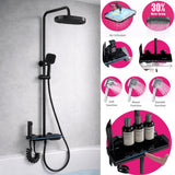 Sagittarius Exposed Shower Set Sagittarius Storm 4 Outlet Thermostatic Shower Set with Bath Filler and LED Temperature Display