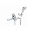 Roca Bath Shower Mixer Roca L20 Deck Mounted Bath and Shower Mixer Tap with Handset, Hose and Bracket