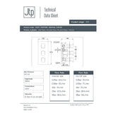 JTP Concealed Shower Valve JTP HIX 3 Outlet, 3 Handle Thermostatic Concealed Shower Valve