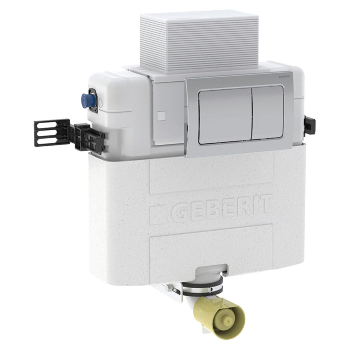 Geberit Concealed Cistern Square Plate in Chrome Geberit Duofix Alpha 820mm Compact Concealed Cistern