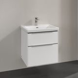 Villeroy & Boch Wall Mounted Vanity Unit Villeroy & Boch Subway 3.0 Wall Hung 600mm Two Drawer Vanity Unit with Basin