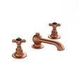 Vado 3 Tap Hole Basin Set Brushed Bronze/Black Booth & Co. Axbridge Crosshead  3 Hole Basin Mixer Tap with Pop-Up Waste