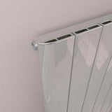 Eastbrook Peretti Straight Vertical Aluminium Radiator in Polished Aluminium