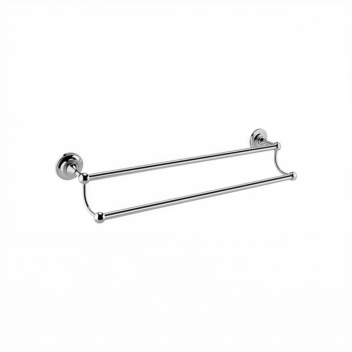 Aquarius Bathrooms Towel Rails and Rings Aquarius Blenheim Traditional Double Towel Rail in Chrome