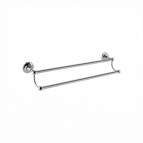 Aquarius Bathrooms Towel Rails and Rings Aquarius Blenheim Traditional Double Towel Rail in Chrome