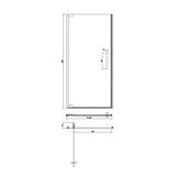 Crosswater Hinged Shower Door Crosswater Asura 8mm Hinged Shower Door