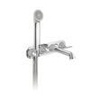 VADO Wall Mounted Bath Tap Vado Arrondi Wall Mounted Thermostatic Bath Shower Mixer Tap with Lever Handles in Chrome