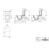 Villeroy and Boch Close Coupled Toilet Villeroy & Boch Subway 2.0 Close Coupled Toilet and Soft Close Seat in White Alpin