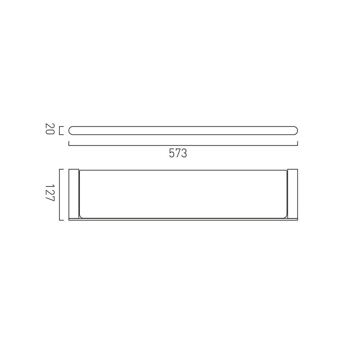 Vado Shelf Vado Photon 573mm Glass Shelf in Chrome