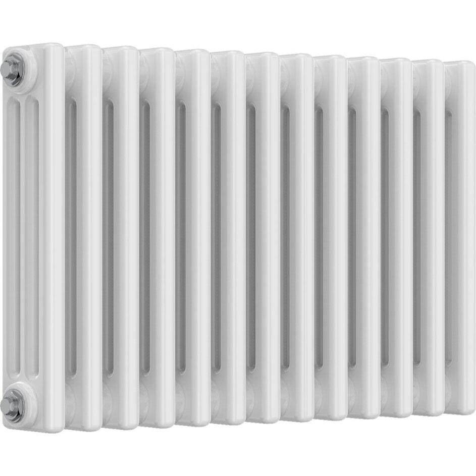 Aquarius Bathrooms Column Radiator 400mm x 605mm Aquarius Foundry Horizontal 3 Column Radiator in White