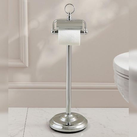 Miller Toilet Roll Holder Chrome Miller Signature Freestanding Traditional Toilet Roll Holder with Cover