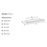 Smedbo Grab Rail/Bar Smedbo Air Grab Bar in Chrome