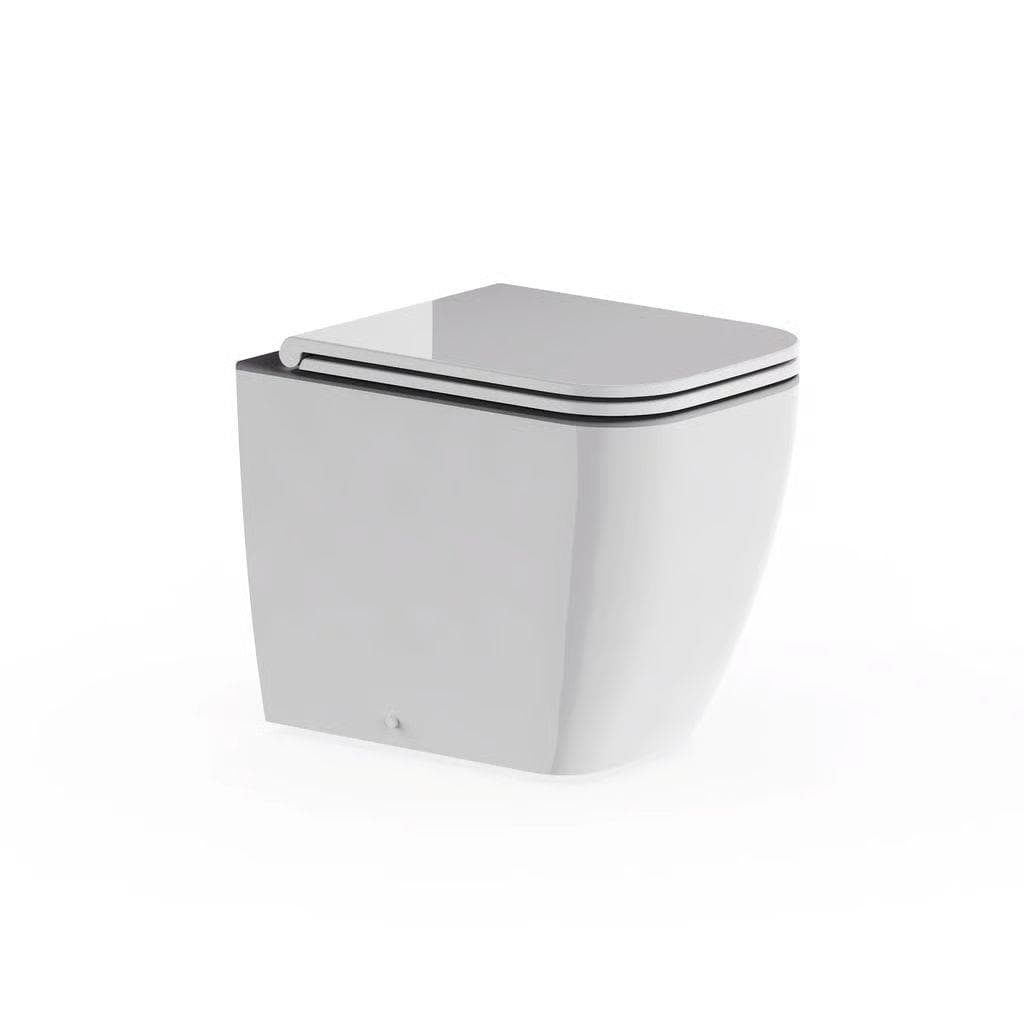 Crosswater Wall Hung Toilet Crosswater Mada Square Back to Wall Rimless Toilet with Soft Close Seat
