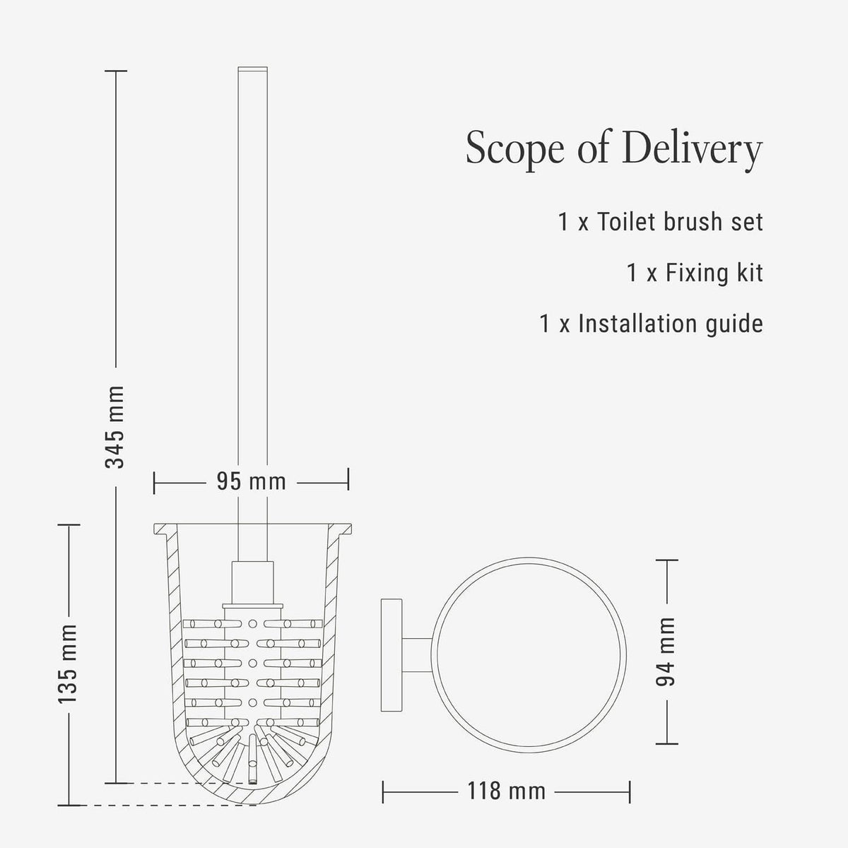 Villeroy & Boch Toilet Roll Holder Villeroy & Boch Elements - Tender Toilet Brush Set