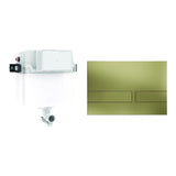 Crosswater Concealed Cistern Venue Plate in Brushed Brass Crosswater Dual Flush Concealed Cistern Set with Flush Plate - 414 x 143 x 387mm