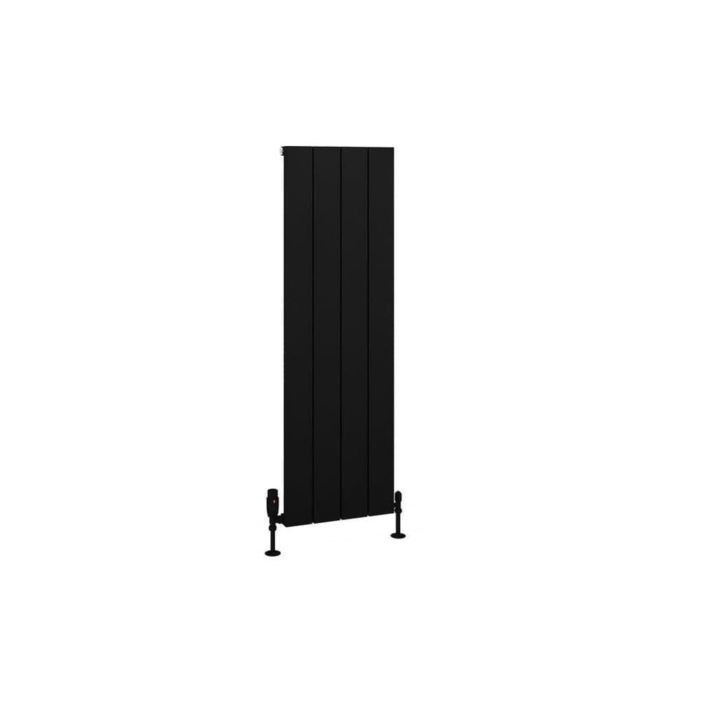 Eastbrook Panel Radiator Eastbrook Charlton Vertical Aluminium Designer Radiator in Matt Black