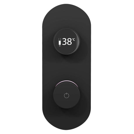 TED Concealed Shower Valve Matt Black TED Togo 2/3 Outlet Concealed Digital Shower Valve with Oval Plate