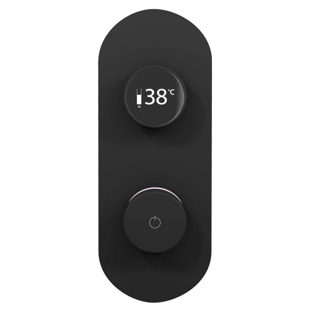 TED Concealed Shower Valve Matt Black TED Togo 2/3 Outlet Concealed Digital Shower Valve with Oval Plate