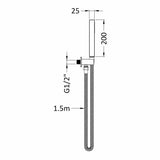 Aquarius Bathrooms Shower Handset Aquarius Tetra Wall Outlet Single Function Shower Handset and Hose