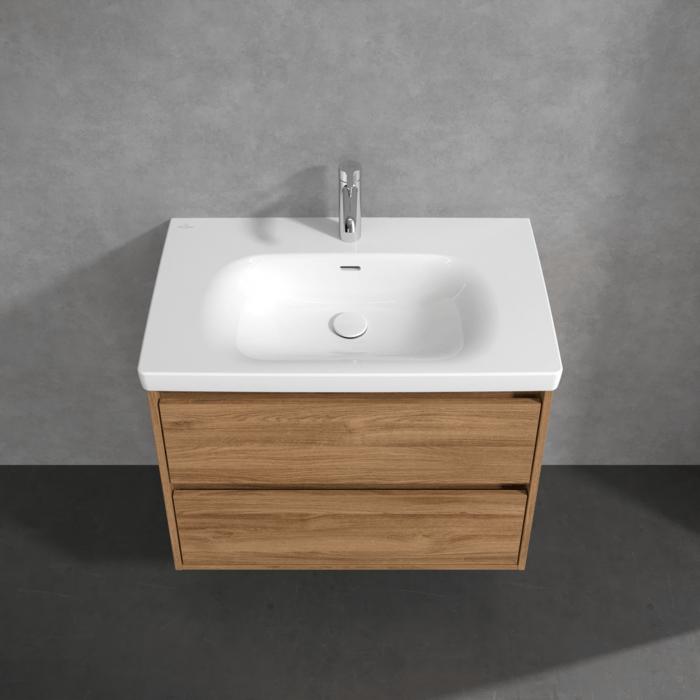 Villeroy & Boch Wall Mounted Vanity Unit Villeroy & Boch Skyla Wall Mounted 800mm Two Drawer Vanity Unit with Basin