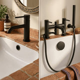 Aquarius Bathrooms Bath Shower Mixer Aquarius RF-Series Complete Bath and Basin Brassware Pack with Basin Tap, Bath and Shower Mixer and Wastes