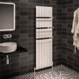 Eastbrook Panel Radiator 1800 x 565mm / Central Heating Eastbrook Rosano Straight Vertical Aluminium Radiator in Matt White