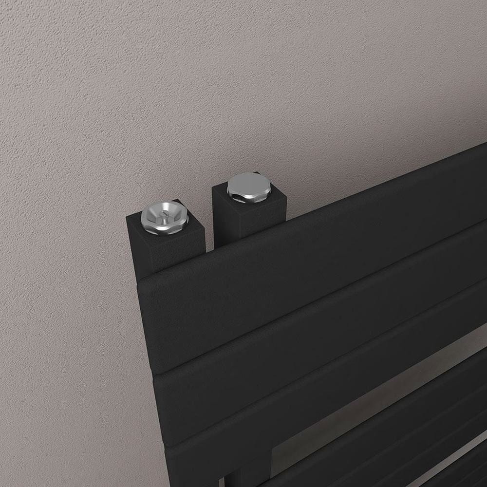Eastbrook Helmsley Straight Vertical Designer Towel Rail in Matt Black