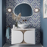 Crosswater Wall Mounted Vanity Unit Matt White / Crosswater Tambour Worktop - Gold Vein Estatuario Crosswater Tambour 800mm Wall Mounted One Drawer Vanity Unit with Basin or Worktop