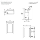 Crosswater Cloakroom Vanity Unit Crosswater Alo Single Door Wall Mounted 400mm Cloakroom Vanity Unit with Basin