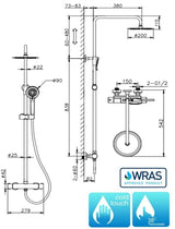 Aquarius Bathrooms Exposed Shower Set Aquarius RainLux Cool Touch Adjustable Round Exposed Shower Valve and Kit
