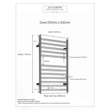 JIS Ladder Rail JIS Sussex Ouse Vertical Stainless Steel Heated Towel Rail