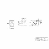 Villeroy & Boch Wall Hung Toilet Villeroy & Boch Hommage Traditional Wall Hung Toilet with Seat