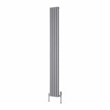 Reina Panel Radiator 1800 x 190mm / Silver Reina Albano Central Heating Vertical Radiator
