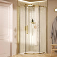 Crosswater Quadrant Shower Enclosure 800 x 800 / Brushed Brass Crosswater Asura 8mm Quadrant Sliding Shower Door