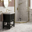 Burlington Floor Standing Vanity Unit Matt Black / 2 Hole Burlington Riviera Floor Standing 650mm Vanity Unit with Square Basin