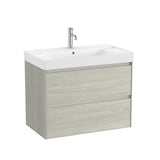 Roca Ona 800mm Wall Mounted Two Drawer Vanity Unit with Basin