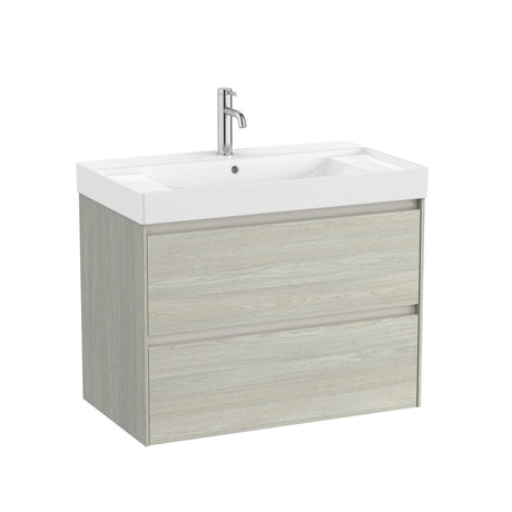 Roca Ona 800mm Wall Mounted Two Drawer Vanity Unit with Basin