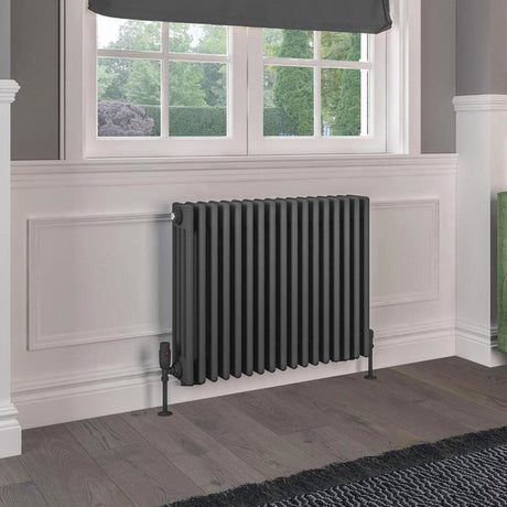 Eastbrook 600 x 785 / Dual Fuel Eastbrook Rivassa Traditional 4 Column Radiator in Matt Anthracite