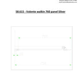 Eastbrook Side Panel 760mm Eastbrook Volente Frameless Side Panel in Polished Chrome