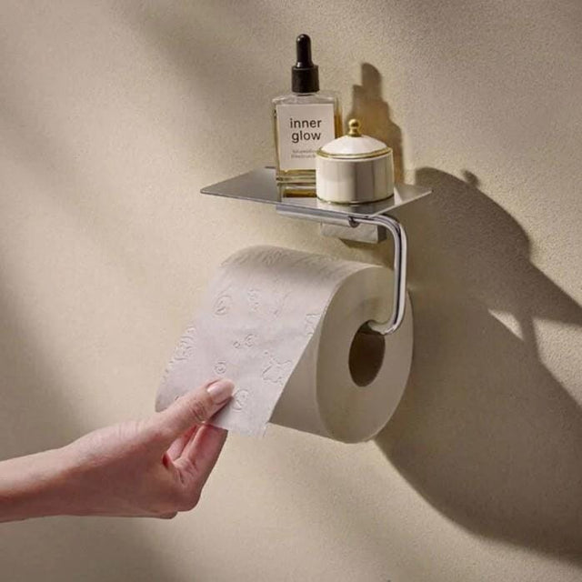 Hansgrohe Toilet Roll Holder Chrome Hansgrohe Addstoris S Toilet Roll Holder with Shelf