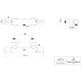 Villeroy & Boch Exposed Shower Valve Villeroy & Boch Universal Thermostatic Round Bar Shower Valve