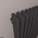 Eastbrook Rivassa Traditional 3 Column Radiator in Matt Black