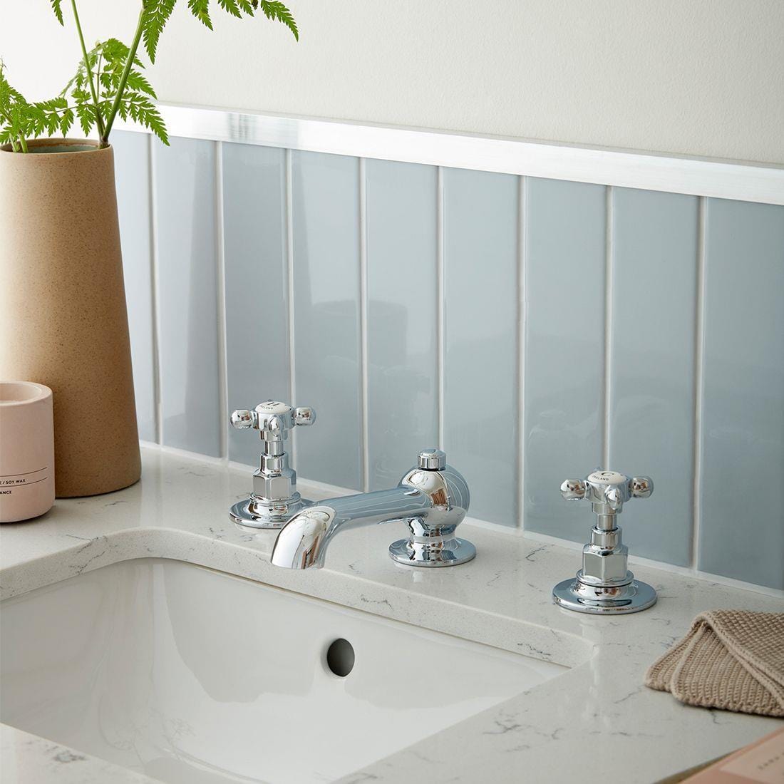 Booth & Co. Axbridge 3 Hole Basin Mixer Tap with Pop-Up Waste – UK ...