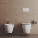 Ideal Standard Wall Hung Toilet Ideal Standard i.life O Wall Hung Rimless Toilet with HydroTwist Flush and Soft Close Seat