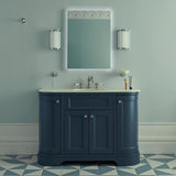 Heritage Floor Standing Vanity Unit Heritage Wilton 1200mm Floor Standing Curved Vanity Unit and Basin Bundle in Maritime Blue