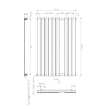 Eastbrook Designer Towel Rail Eastbrook Staverton Tube on Tube Straight Vertical Heated Towel Rail in Chrome