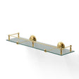 Miller Shelf Polished Untreated Brass Miller Stockholm Glass Shelf with Rail