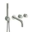 UK Bathroom Store Concealed Shower Set Brushed Nickel Crosswater Module Shower Set 10 with Pencil Handset and Bath Spout